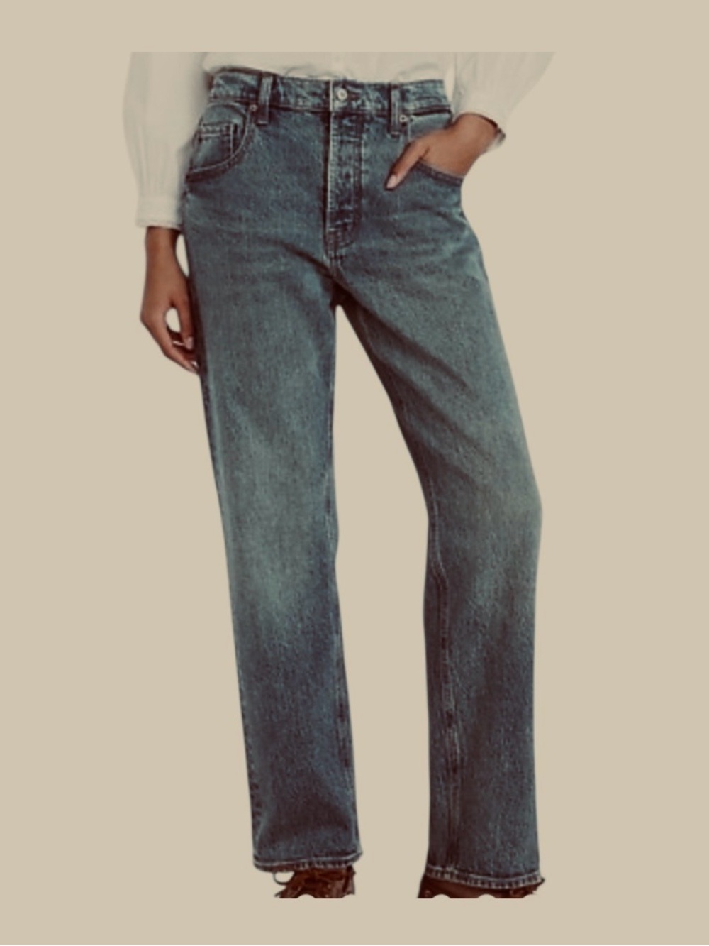 Old Navy Relaxed Fit Women Denim Jeans in Faded Blue Tall 015